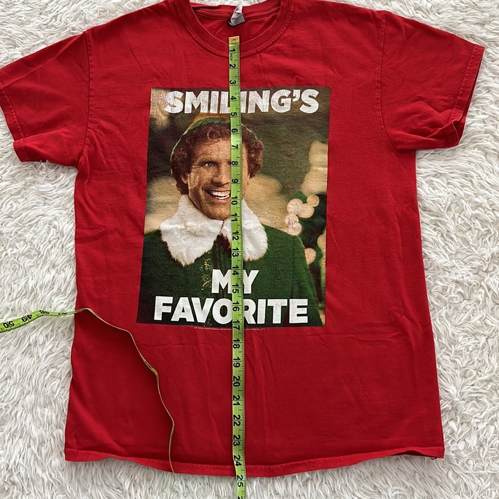 Christmas Elf Smiling's My Favorite Holiday T-Shirt Unisex Size Medium - Picture 9 of 9